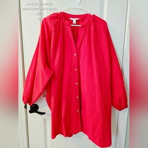 Lilly Pulitzer Seersucker Coverup Shirt Dress